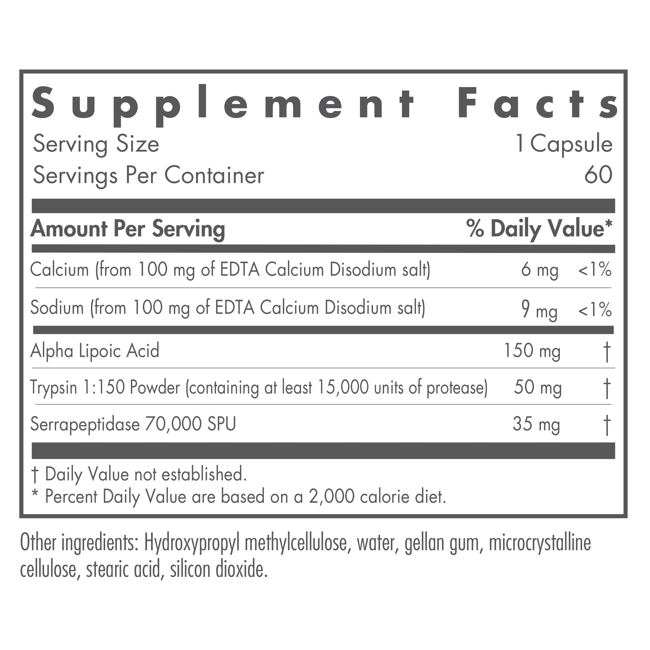 Nutricology Biofilm Neutralizer - Biofilm Defense, EDTA Supplement, Proteolytic Enzymes, Serrapeptase, Vegetarian Capsules - 60 Count