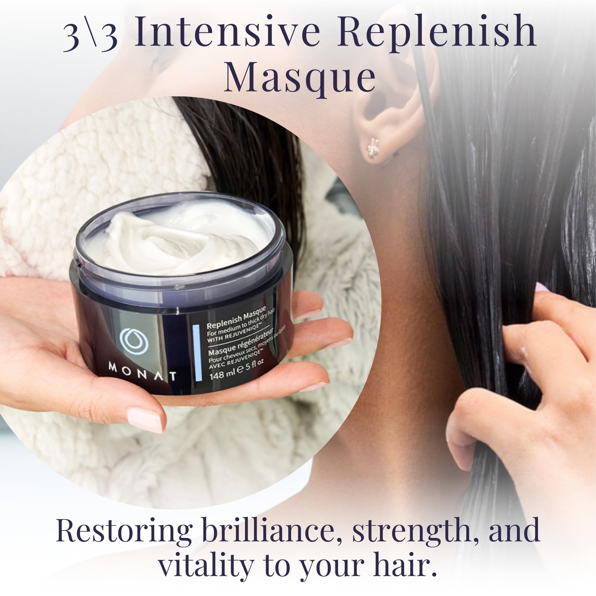 Renew™ Hydrating Hair Care System - Shampoo, Conditioner, and Masque System for Dry, Brittle Hair (8 oz/6 oz/5 oz)