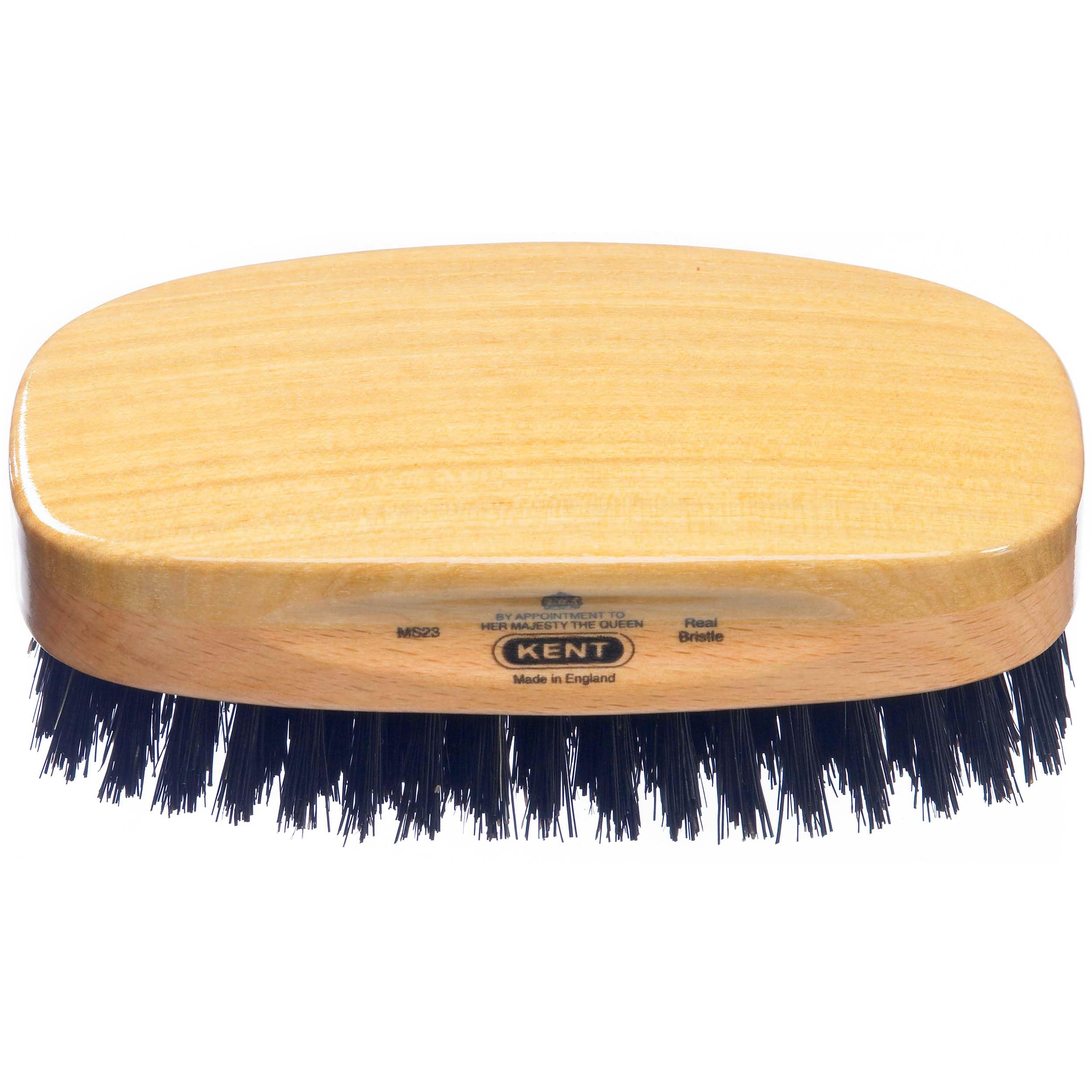Kent Ms23 Rectangular Satinwood & Beechwood Black Pure Bristle Luxury Military Brush