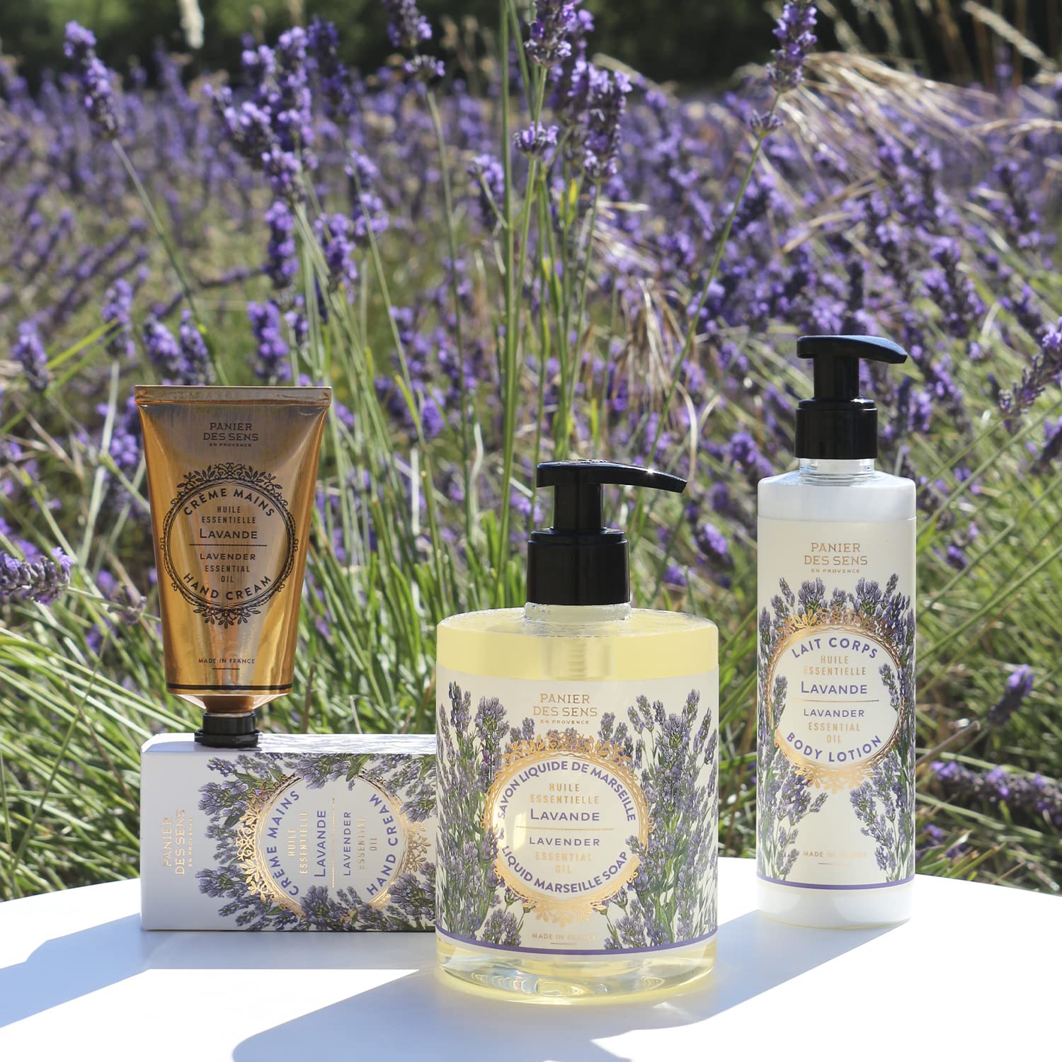 Panier des Sens - Lavender Body Lotion for Dry Skin - Hydrating Body Cream for Women - Nourishing Fluid Body Moisturizer with Shea Butter & Olive Oil - 97% Natural Ingredients Body Care - 8.45 Floz