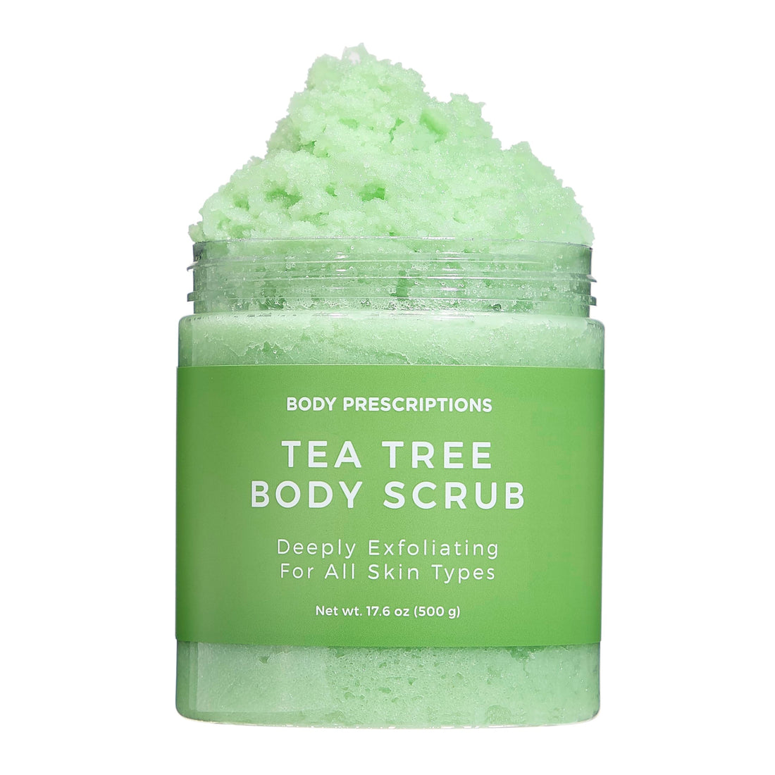 Body Prescription Deep Exfoliating Body Scrub - Cruelty-Free Formula for All Skin Types, 17.64 Ounce (Pack of 1), Tea Tree