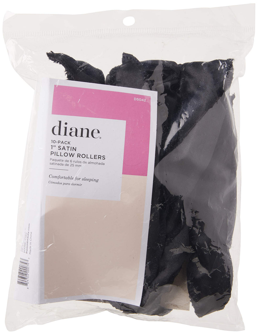 Diane Pillow Roller, Black Satin, 10 Count
