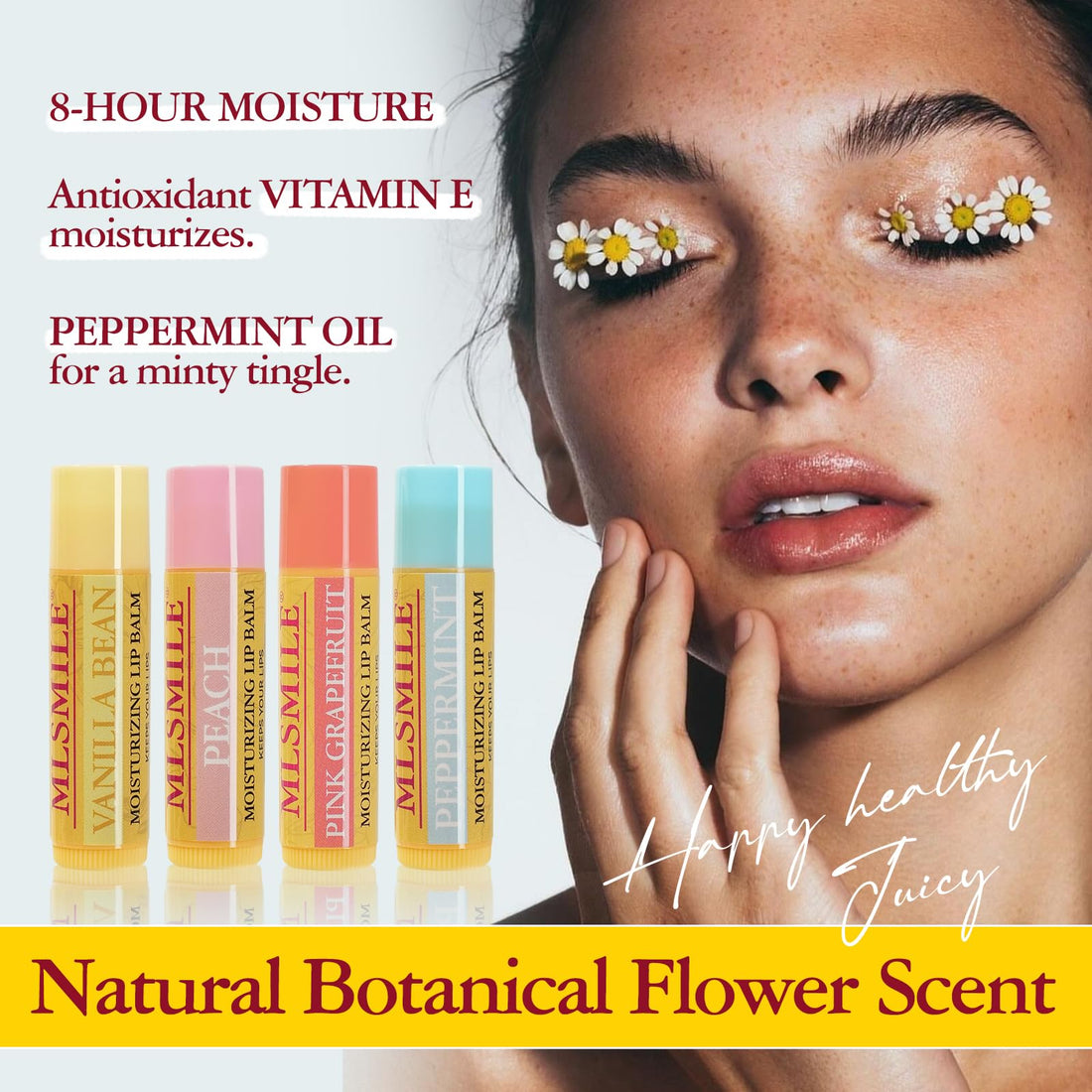 4PCS Lip Balm Set Lip Care with Vitamin E fruity Moisturizing lip balm,Beeswax Classic Set,Original Beeswax Moisturizing Lip Balm,Prevents & Soothes Dry, Chapped Lips Moisturize all day