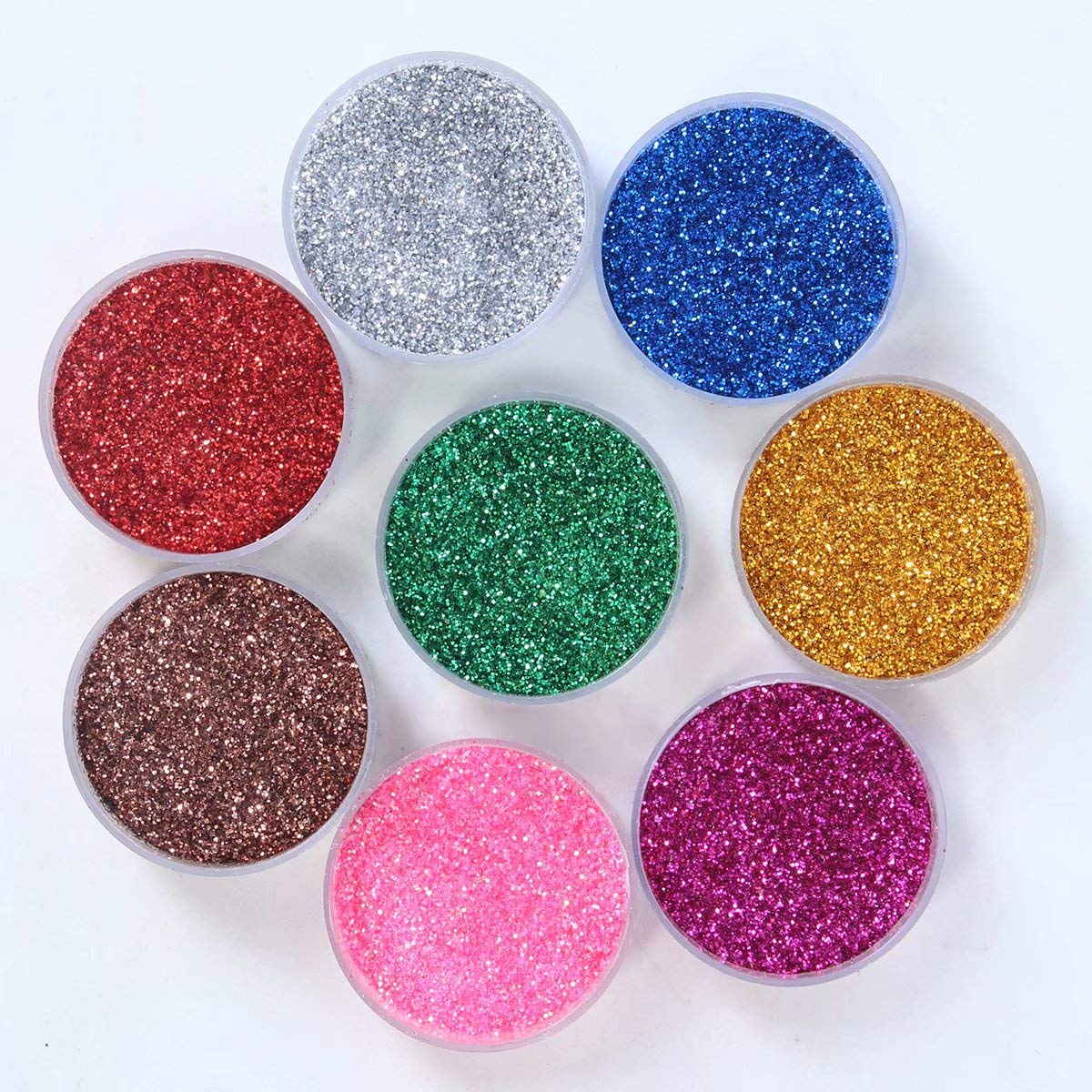 Fine Glitter 24 Colors Craft Glitter for Resin Makeup for Body Nail Face Hair Eyeshadow Lip Gloss Making