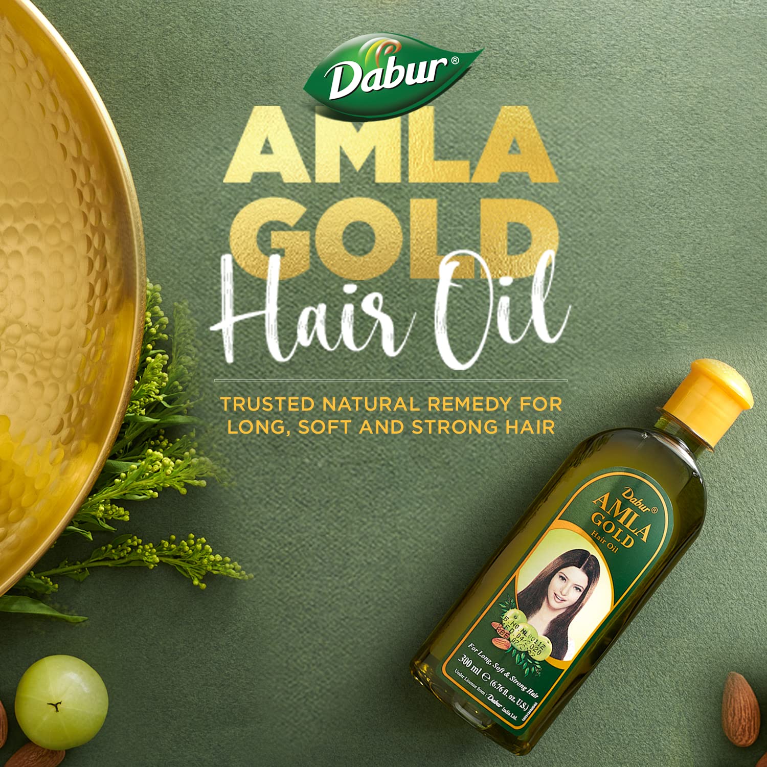 Dabur Amla Gold Hair Oil, 300 ml Bottle