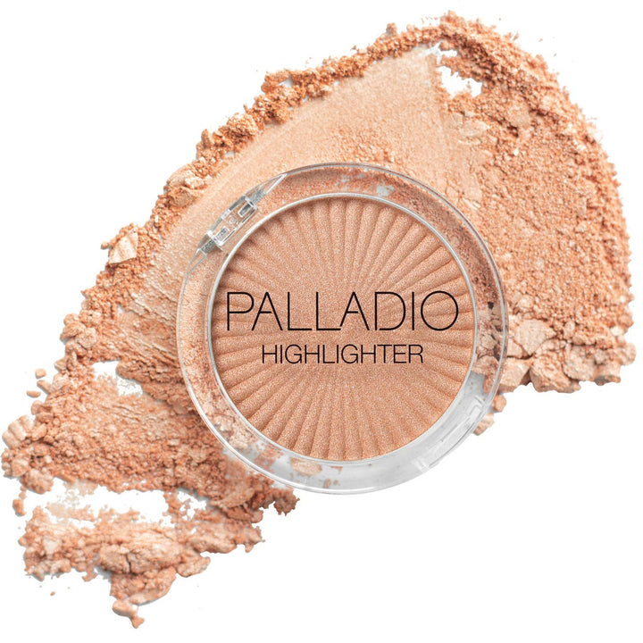Palladio Sunkissed Highlighter, radiant shades that sculpts, defines, and highlights in a creamy soft application (Sunset)