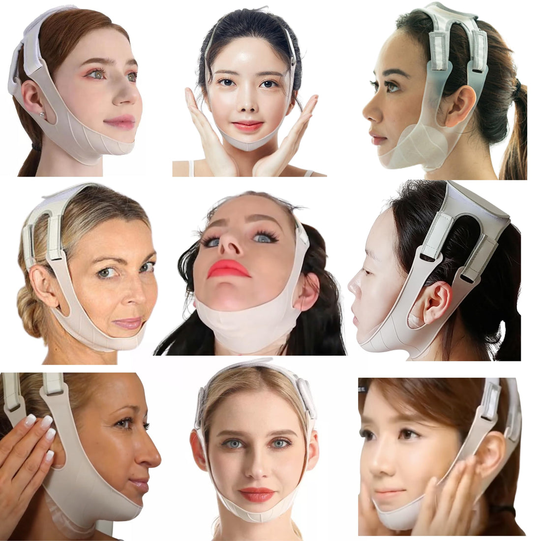 Vela Contour Double Chin Reducer Neck Line Face Lift Slim (Serum Cream Belt)