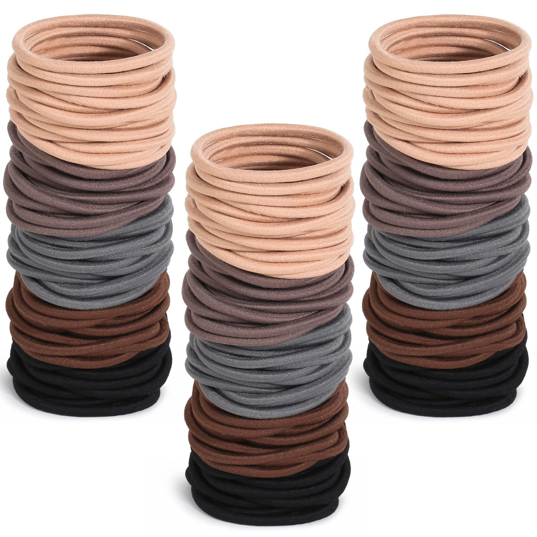 Anezus 200 Pcs Multi-Colored Hair Ties for Thick Hair, Elastics Hair Ties Bulk Hair Bands for Women, Men and Girls(4mm)