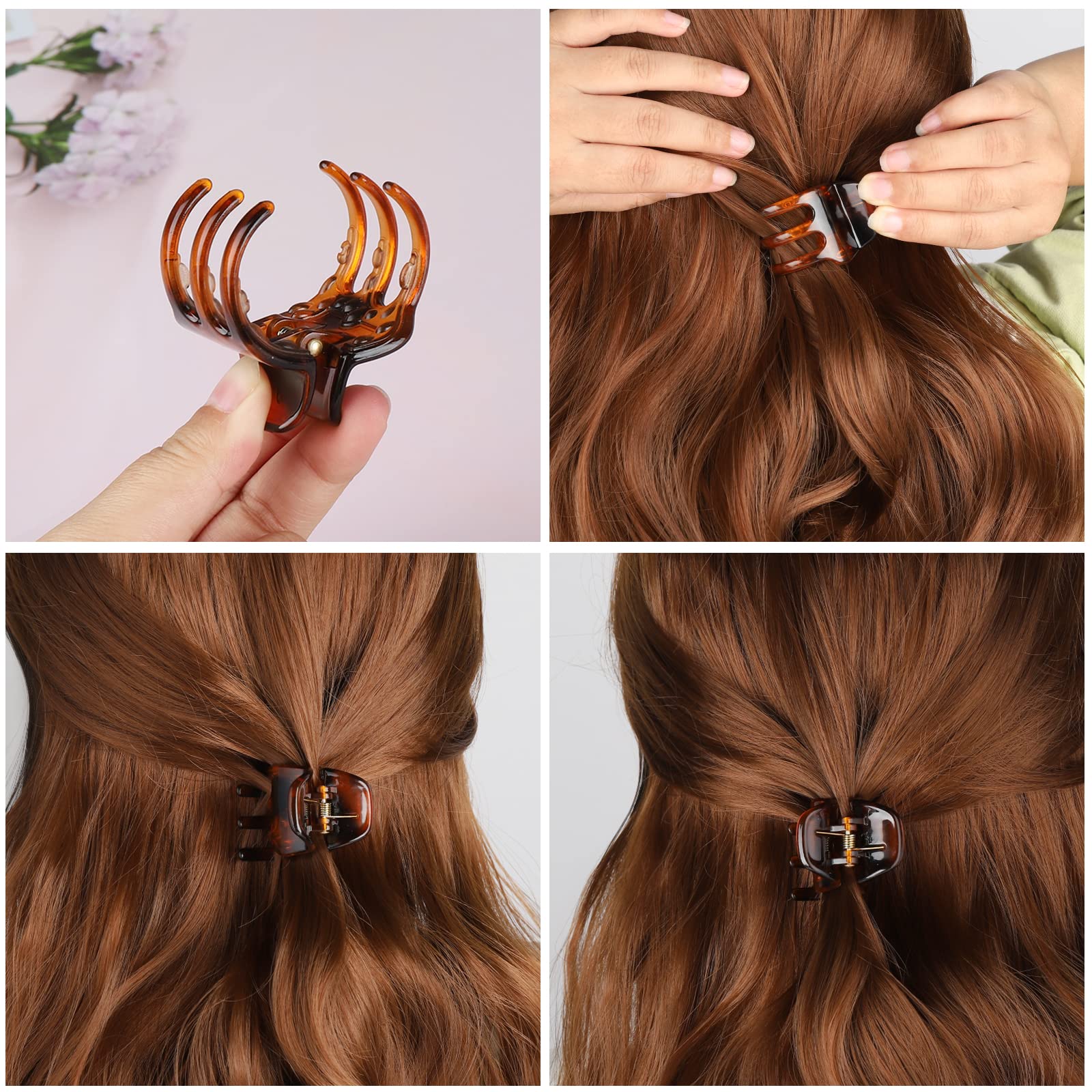 6 Pieces Hair Jaw Claws, Morhom 1.3 Inch Thick or Medium Hair Clips for Women and Girls