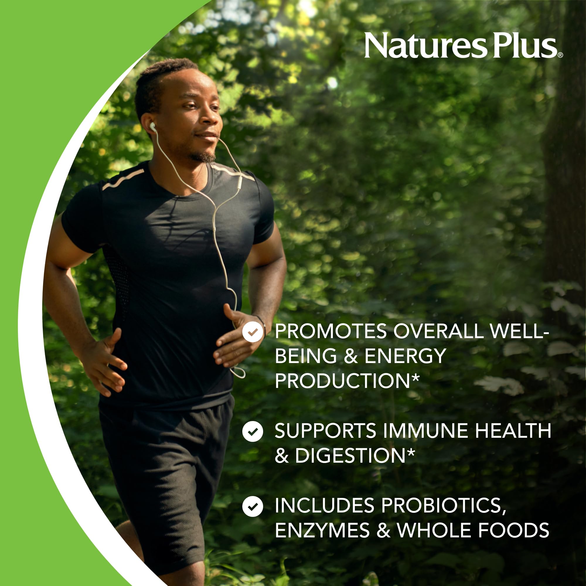 Natures Plus Ultra Juice Green Multivitamin - 90 Vegetarian Tablets, Bilayered - Multinutrients - Whole Green Foods & Global Algae - Non-GMO, Organic, Gluten-Free - 45 Servings