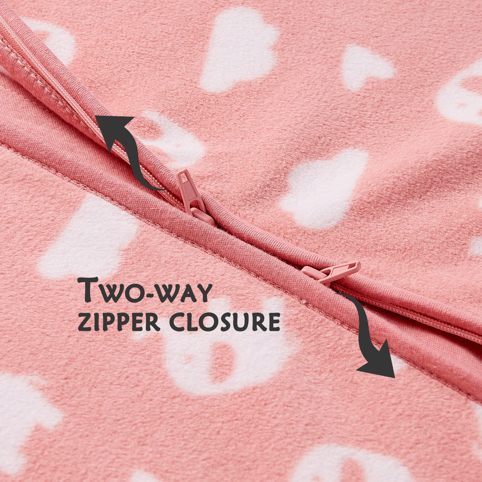 DaysU Micro Fleece Baby Sleep Sack 18-24 Months with Long Sleeves 1.5 TOG, Plush Warm Baby Wearable Blanket with 2-Way Zipper, Baby Girls Sleeping Bag for Toddler, Elephant