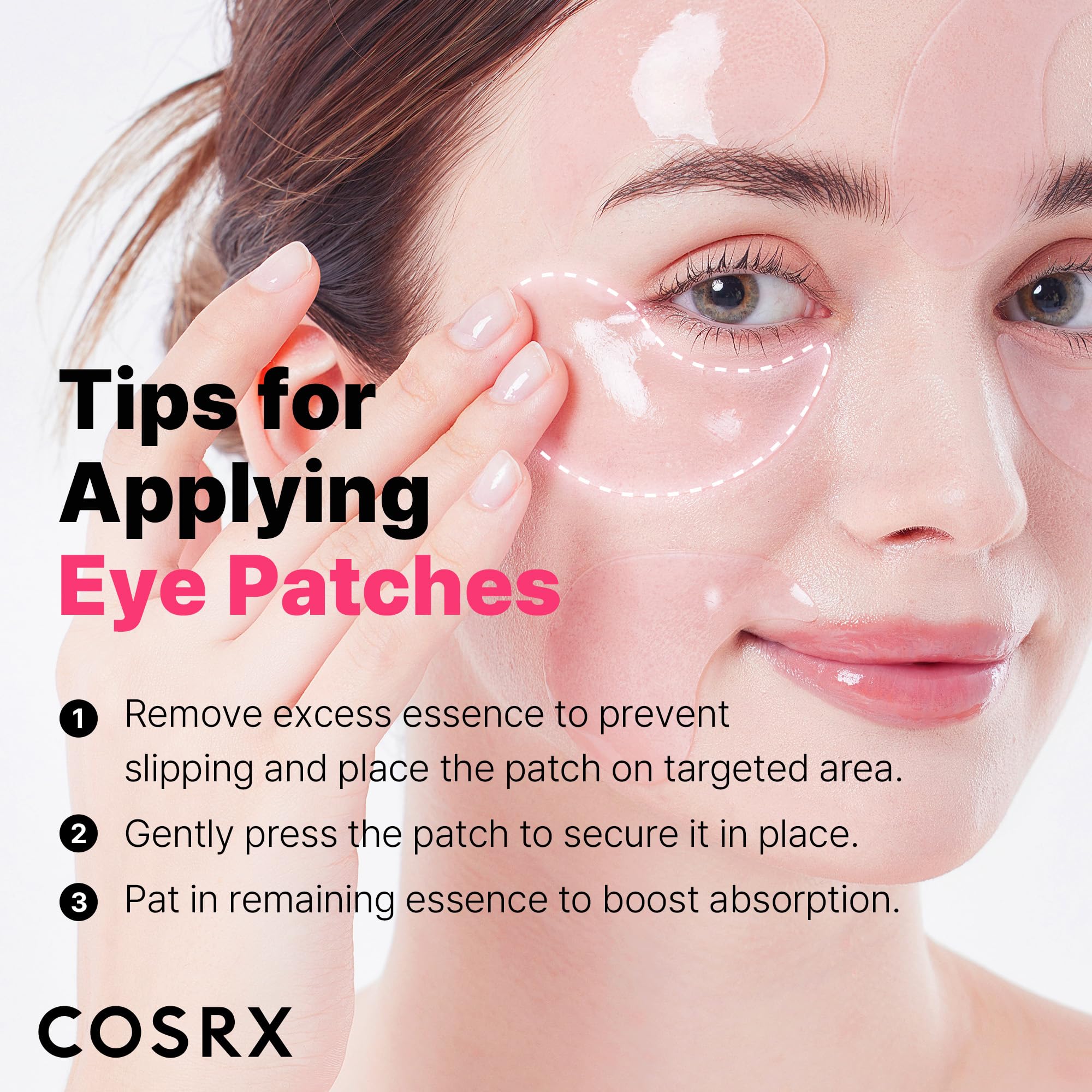 COSRX Under Eye Mask, Peptide Collagen Hydrogel Eye Patch for Puffy Eyes and Dark Circles, 60 Under Eye Patches, Korean Skin Care