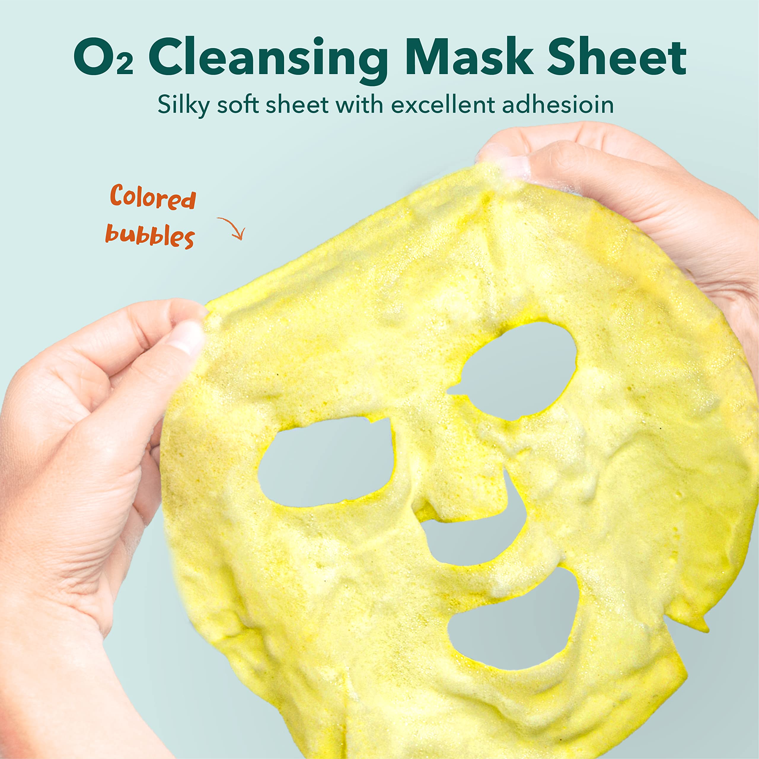 PUREDERM Deep Purifying Yellow O2 Bubble Mask 0.88oz x 5ea / Korean beauty/Bubble mask/Cleansing foam/Cleanser/Purifying mask/Turmeric/Clarifying/Brightening/Face toxin