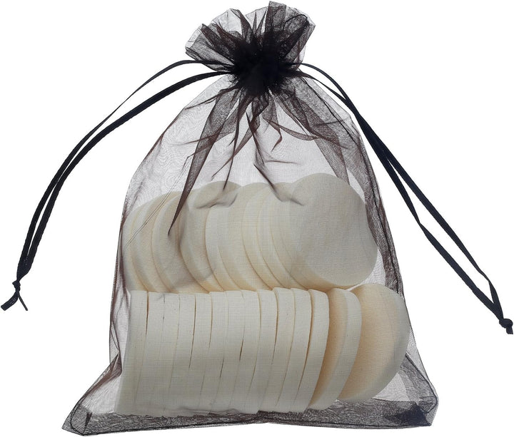 Anleolife white round sponges foundation blender facial powder puff makeup blush applicators 6bags,24pcs(4pcs/bag)