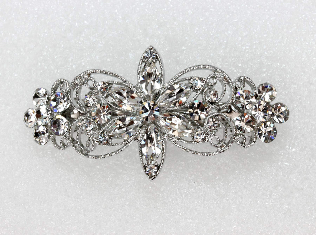 Faship Clear Barrette Bridal Bridesmaid Flower Girl Wedding Party Prom
