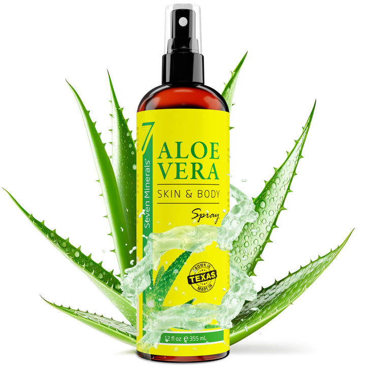 Aloe Vera SPRAY for Body & Hair - 99% ORGANIC, Made in USA, Big 12 oz - EXTRA Strong - SEE RESULTS OR - Easy to Apply - No THICKENERS so it Absorbs Rapidly with No Sticky Residue.