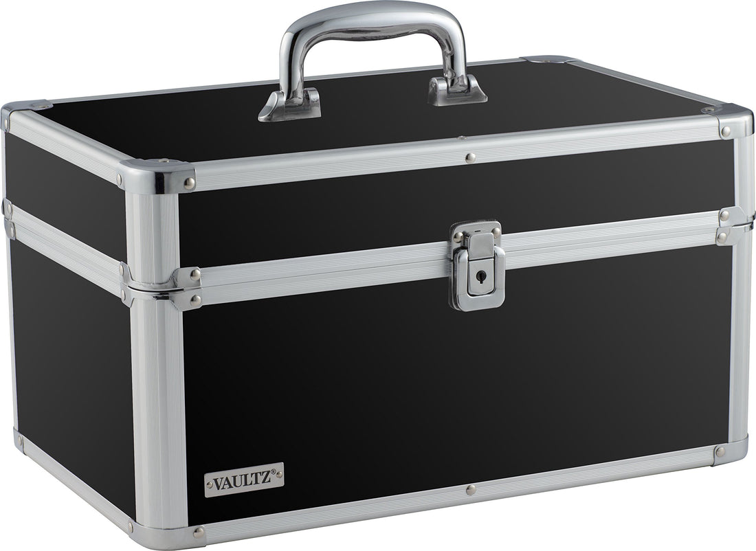 Vaultz Makeup Artist Case, 9.75 x 15.38 x 9.13 Inches, Black (VZ03743)