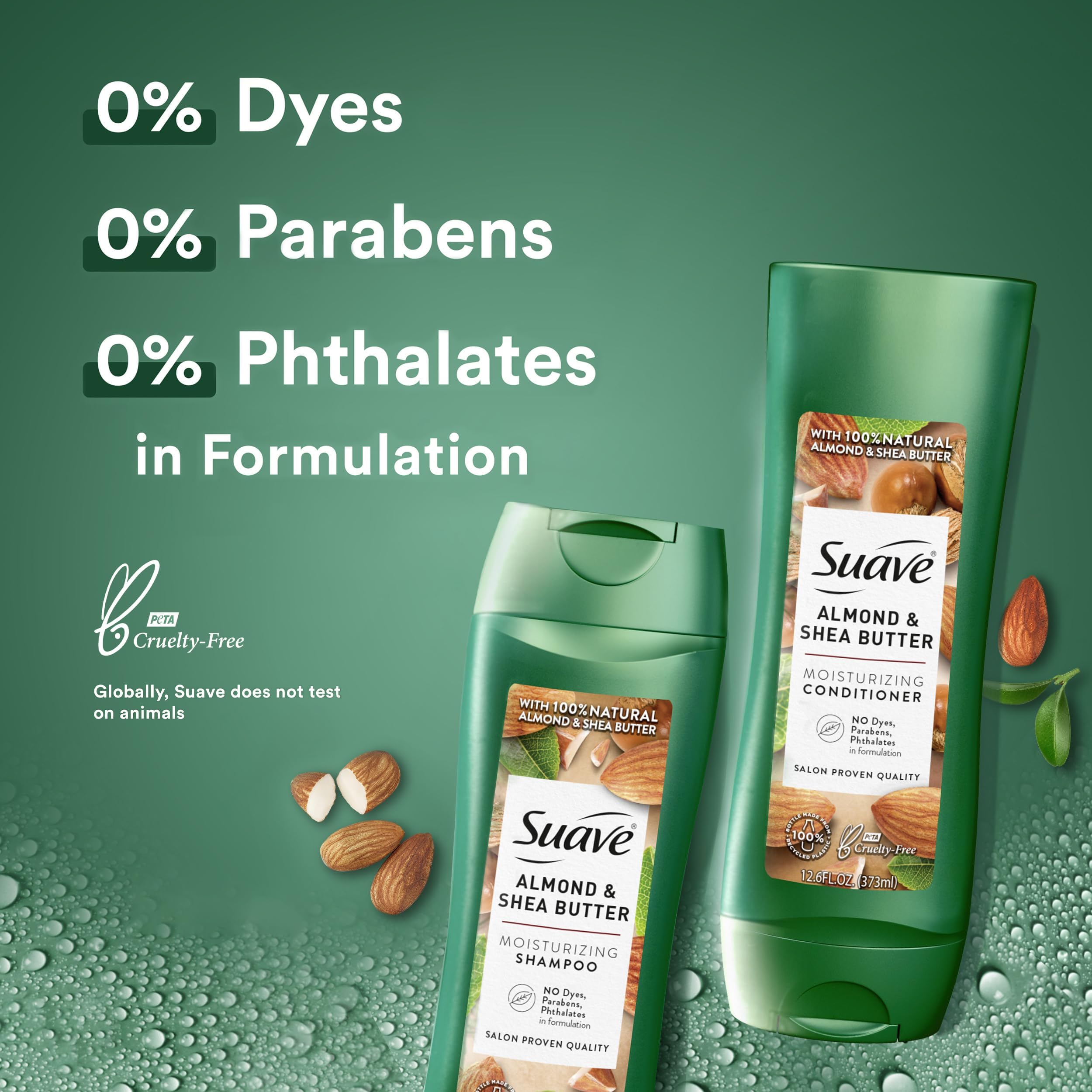 Suave Professionals Shampoo and Conditioner Set 12.6 Oz Ea. (Almond and Shea Butter)