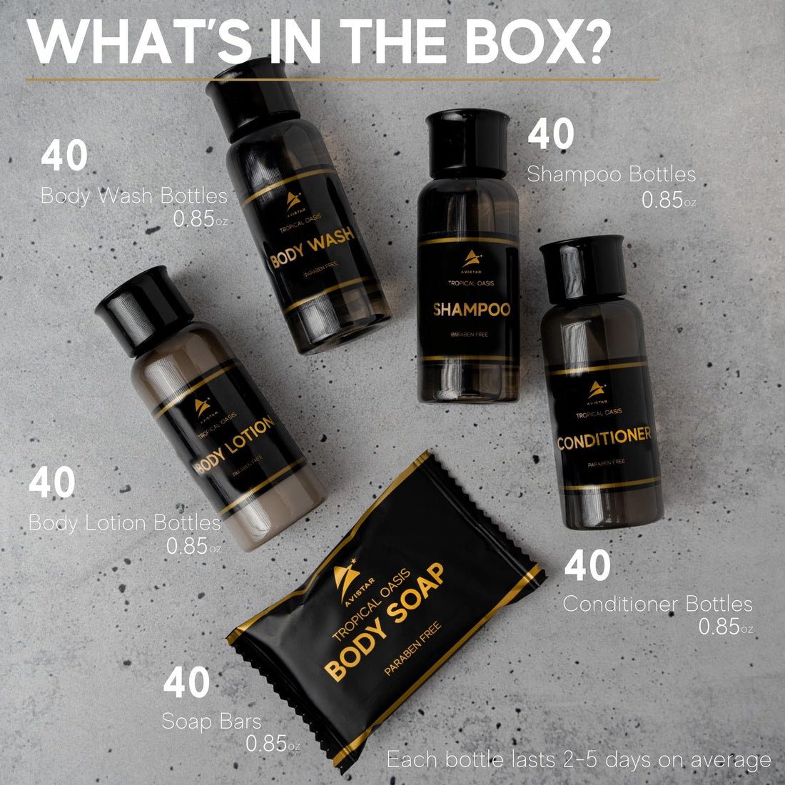 200 Piece Hotel Soap & Bulk Toiletries - Airbnb Essentials for Guests - Hotel Shampoo & Conditioner Supplies for Guests, Hotel Toiletries Bulk Set, Hotel Soaps & Toiletries Bulk, Hotel Amenities Bulk