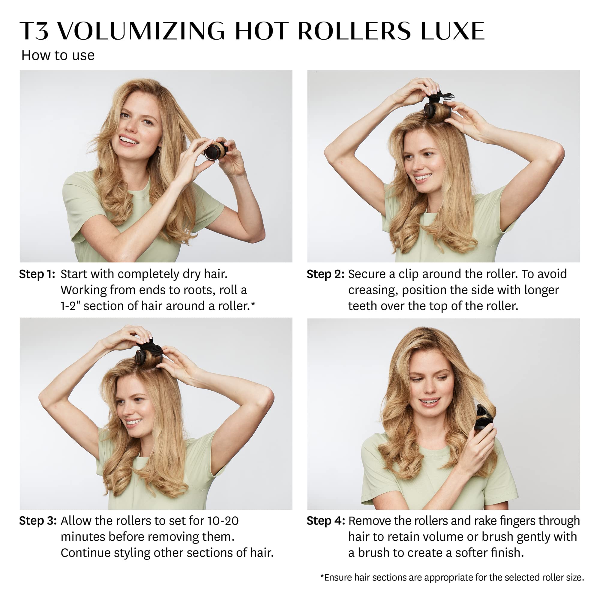 T3 Micro Voluminous Hot Rollers Luxe Hair Roller
