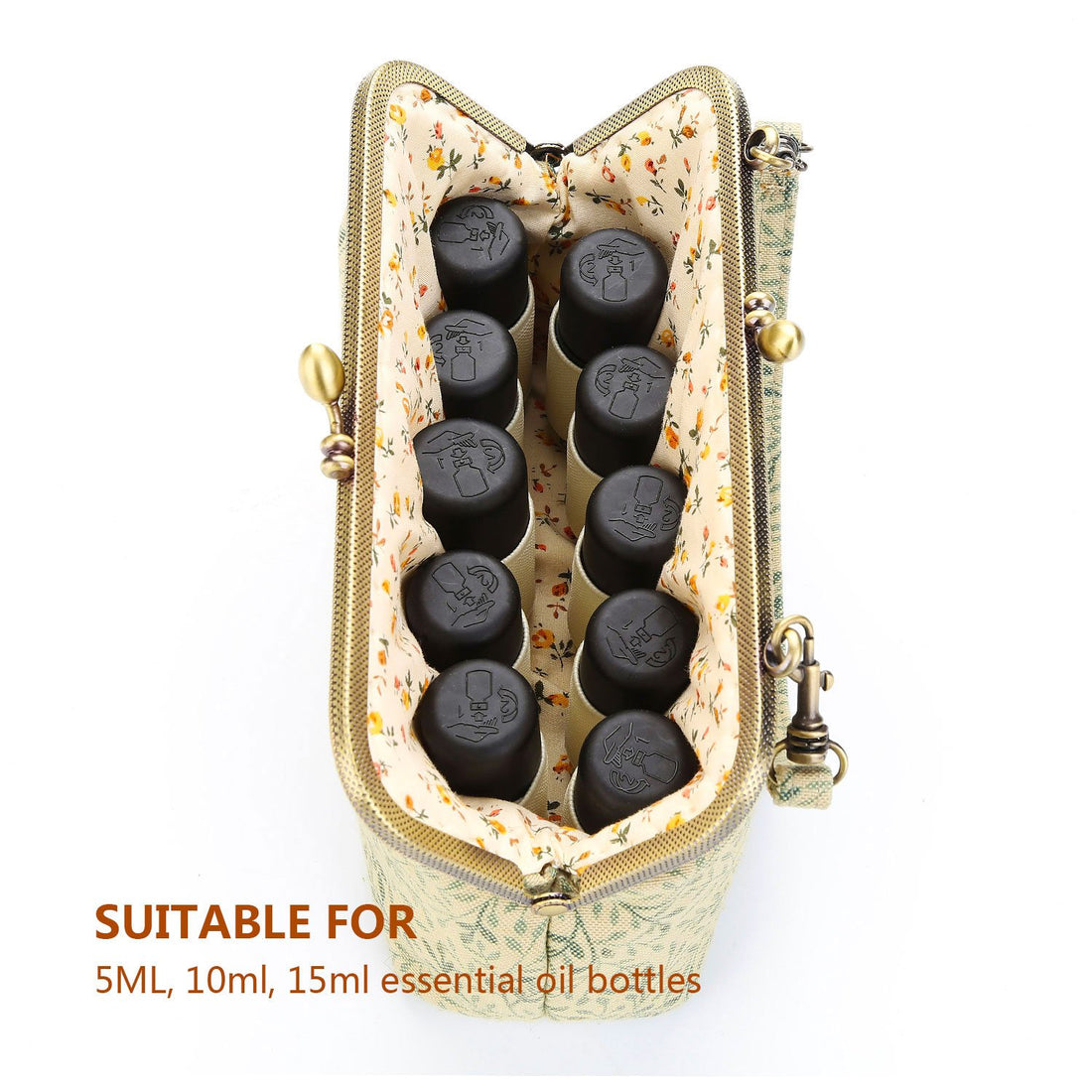 Essential Oil Carrying Cases Box,10 Bottle Essential Oils Travel Bag for doTERR Youg Living Oils 5ml, 10ml and 15ml Bottle