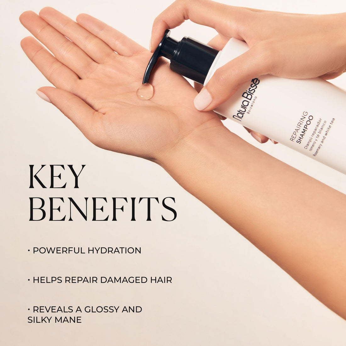 Natura Bissé Repairing Shampoo | Hydrating & Repairing Shampoo | Rosemary & White Tea Scent | For all types of hair, 10 Oz