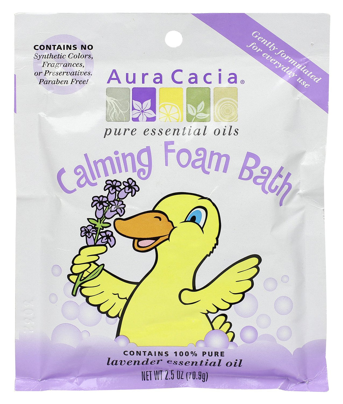 Aura Cacia Pure Aromatherapy Calming Foam Bath Lavender Essential Oil 2.5-Ounces (Pack of 6)