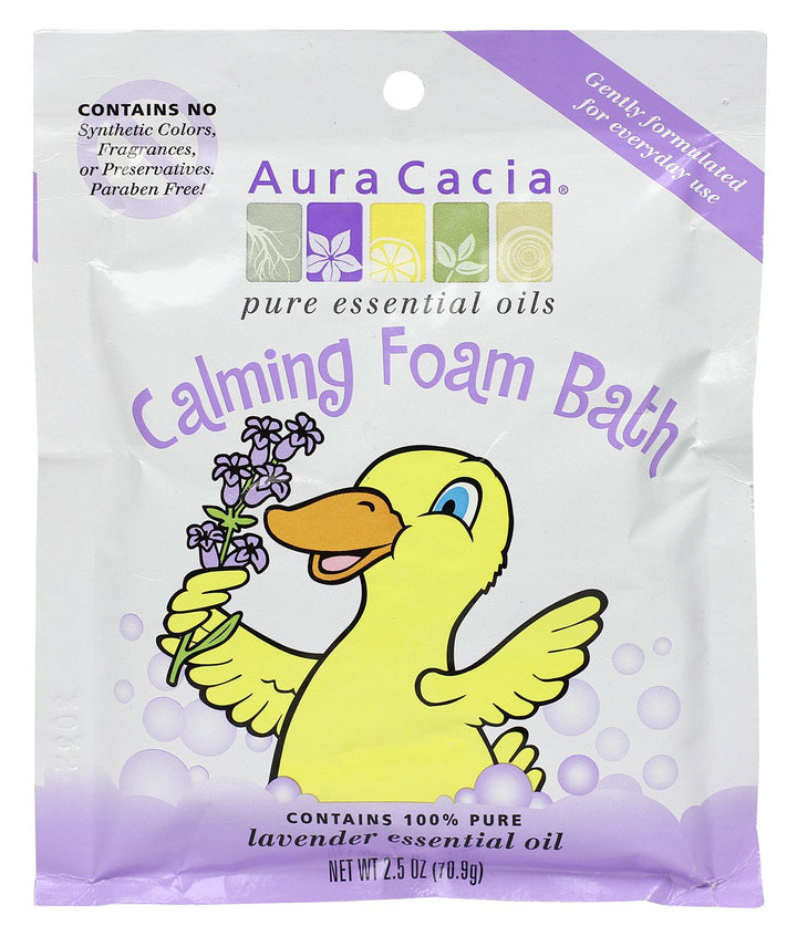 Aura Cacia Pure Aromatherapy Calming Foam Bath Lavender Essential Oil 2.5-Ounces (Pack of 6)