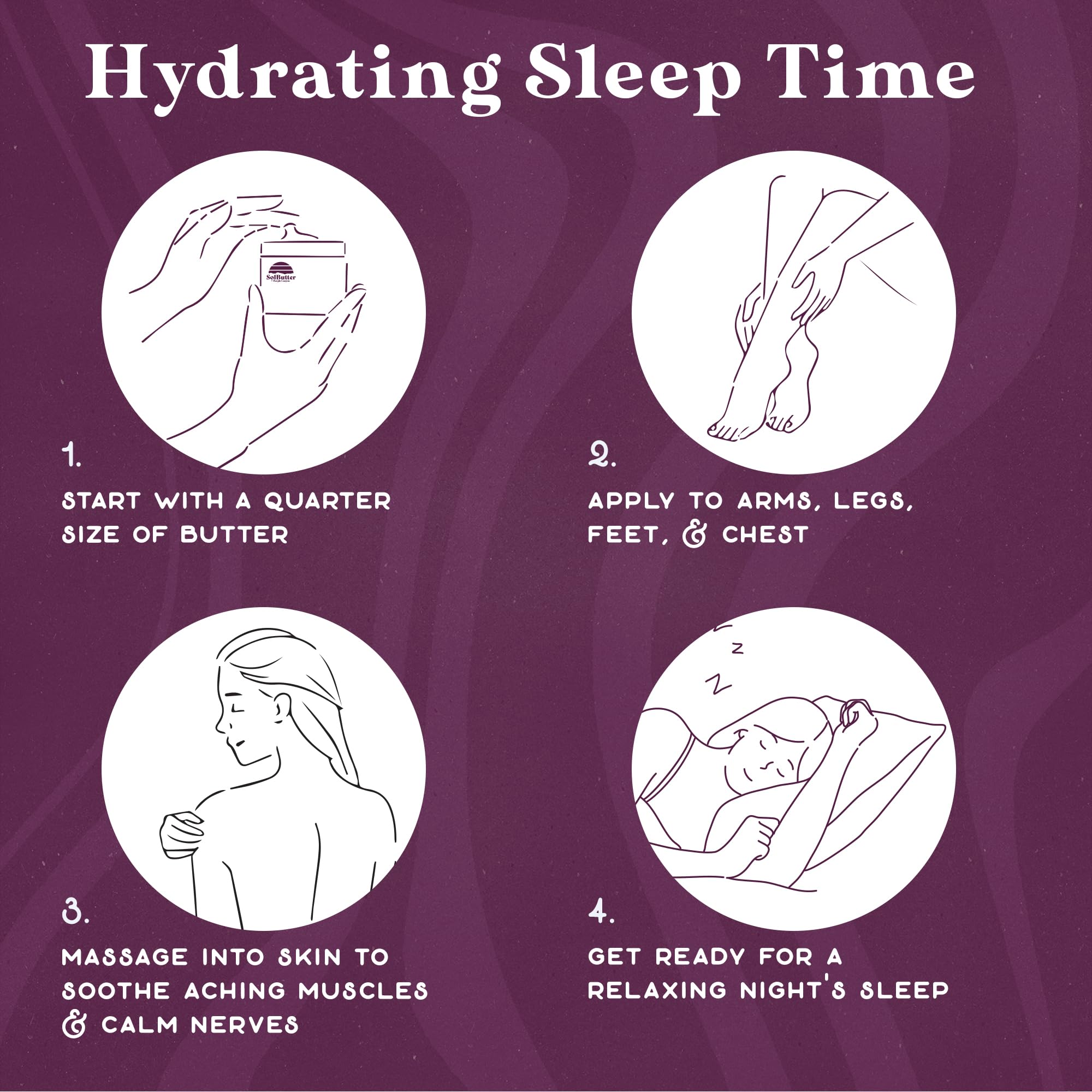 PURPLE CANYON Twilight Deep Sleep Whipped Body Butter 8oz | Lavender Chamomile Night Cream with Magnesium & Melatonin | Hydrating Body Lotion for Skin Care