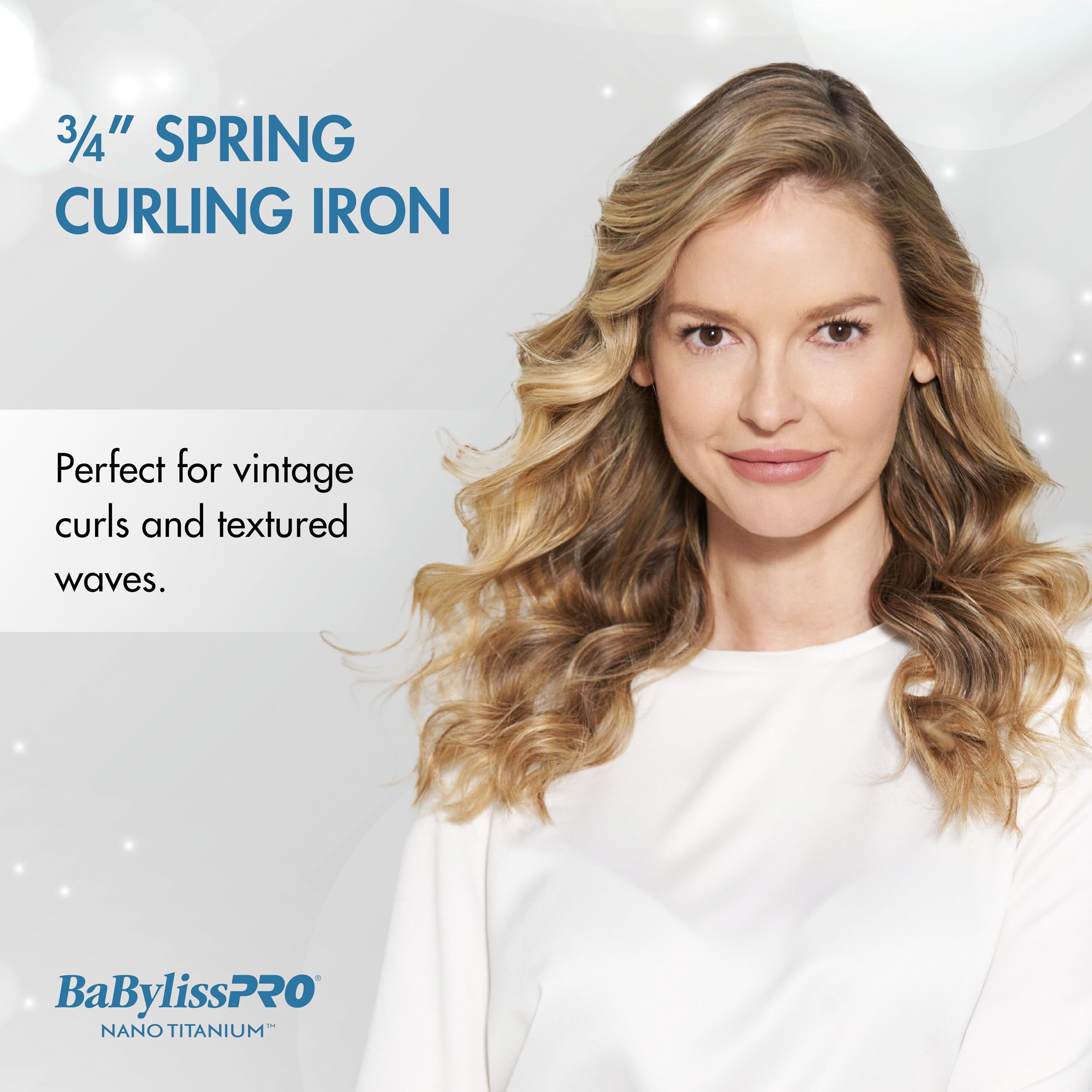 Babylisspro Nano Titanium Spring Curling Iron, 3/4 Inch