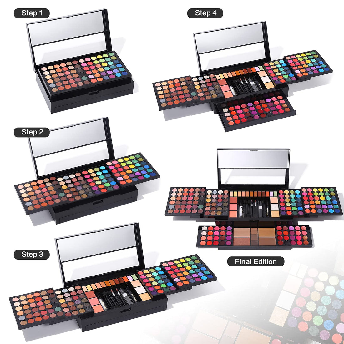 Professional All in One Makeup Kit for Women Full Kit,186 Colors Make Up Palette Valentine's Gift Set, Including Eyeshadow,Lip Gloss,Concealer,Highlighter,Contour,Brow Powder,Mascara,Blush & Brush
