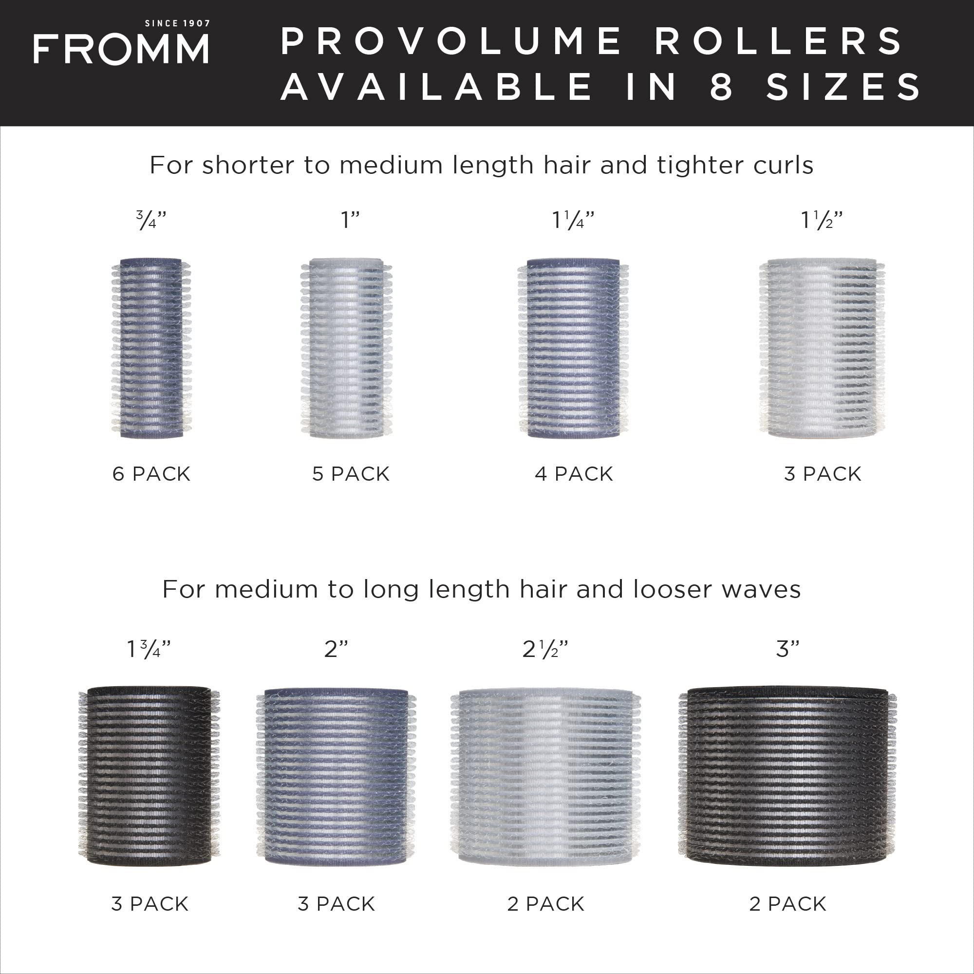 Fromm Pro Volume Thermal Ceramic 1.25 Hair Roller 4-Pack, F6014
