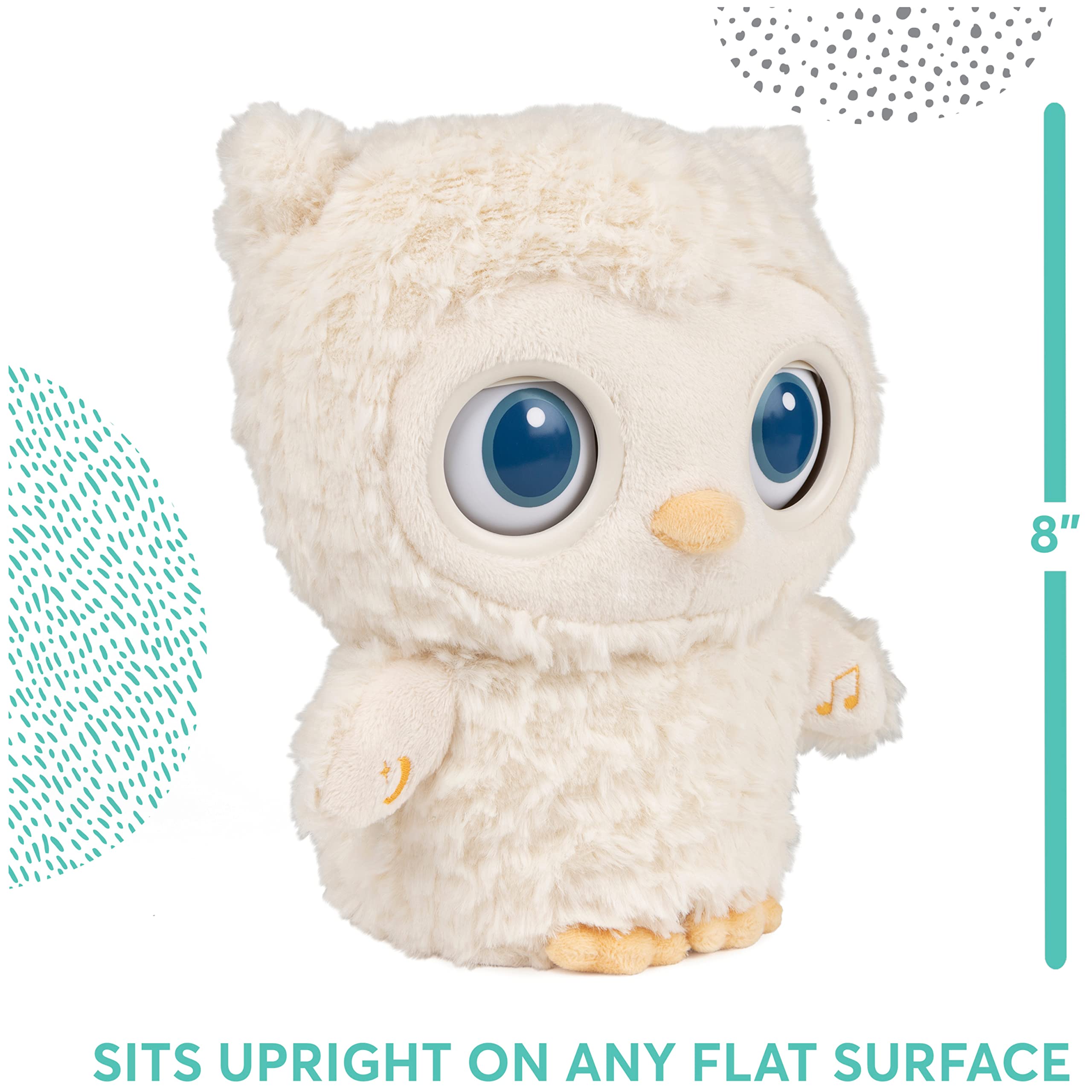 GUND Baby Sleepy Eyes Owl Bedtime Soother Plush Owl Stuffed Animal Night Light & Sound Machine for Baby Boys and Girls, 8ââ‚¬Â