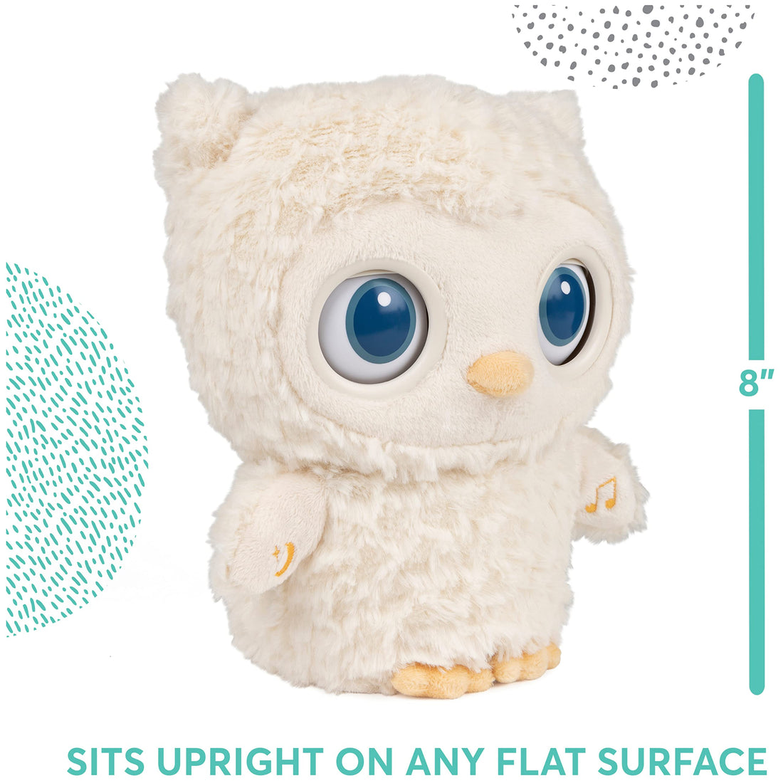 GUND Baby Sleepy Eyes Owl Bedtime Soother Plush Owl Stuffed Animal Night Light & Sound Machine for Baby Boys and Girls, 8ââ‚¬Â