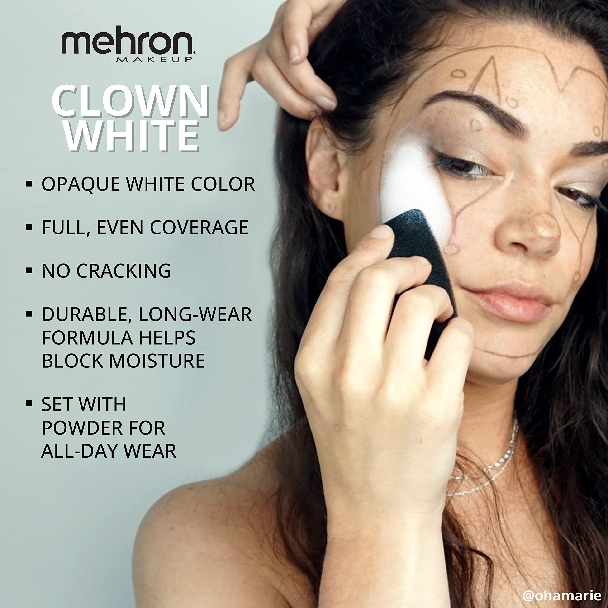 Mehron Makeup Clown White Makeup - 7oz