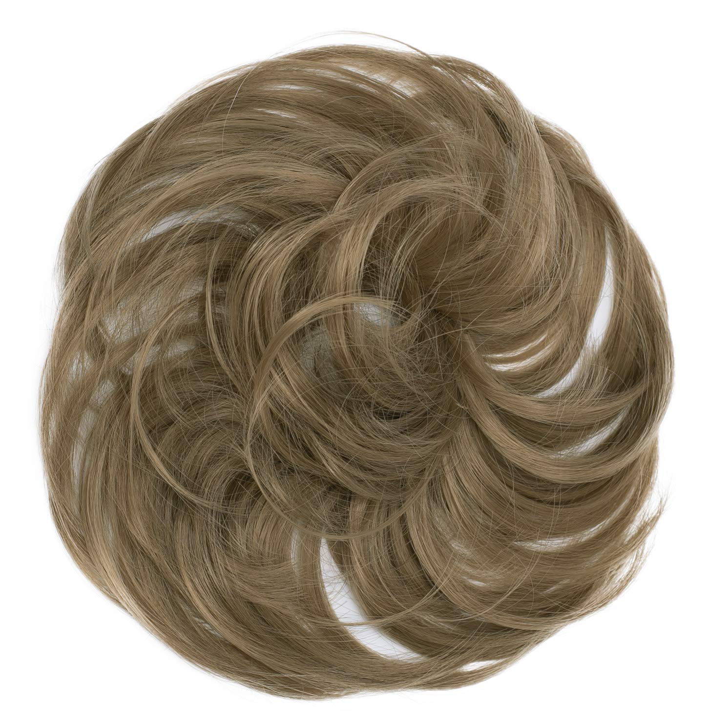 dark blonde 22A : PRETTYSHOP Scrunchie Bun Up Do Hair piece Hair Ribbon Ponytail Extensions Wavy Curly or Messy Various Colors(dark blonde 22A)
