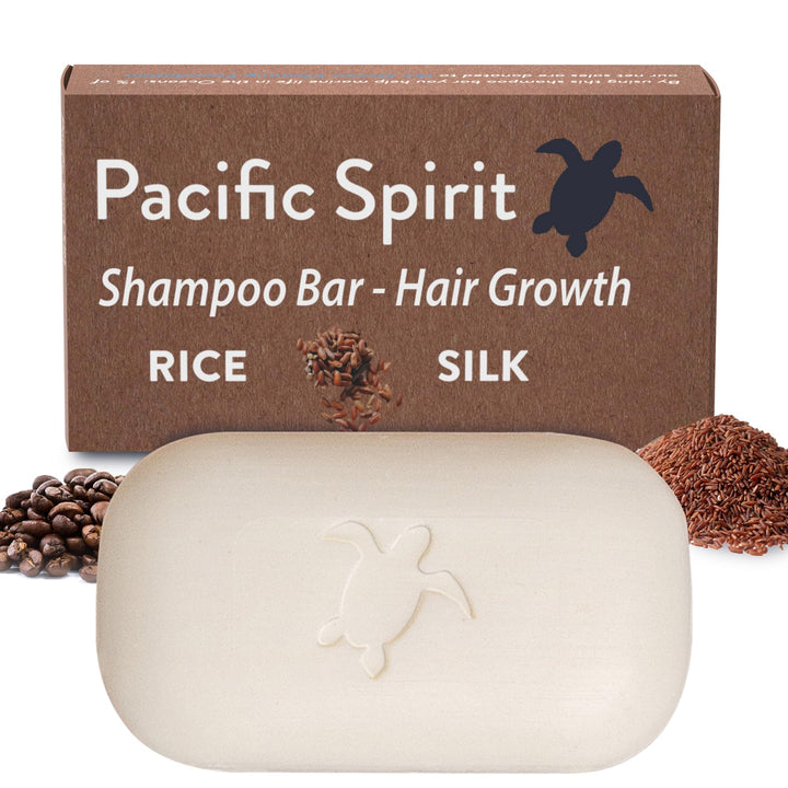 Pacific Spirit Rice Shampoo Bar for hair growth. For thinning Hair (all Types & Curly) - rice water scent - Volumizing, Mositurizing and conditioning - SLS & cruelty free 3.53oz (value size)