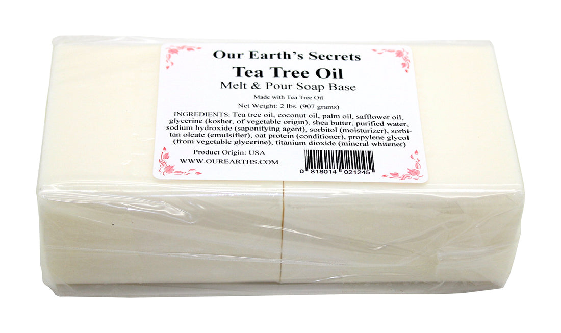 Our Earth27s Secrets Our Earth'S Secrets - 2 Lbs Melt And Pour Soap Base - Tea Tree Oil
