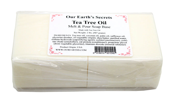 Our Earth27s Secrets Our Earth'S Secrets - 2 Lbs Melt And Pour Soap Base - Tea Tree Oil