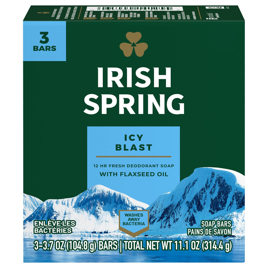 Icyblast Cool Refreshment Deodorant Soap by Irish Spring 3 Count