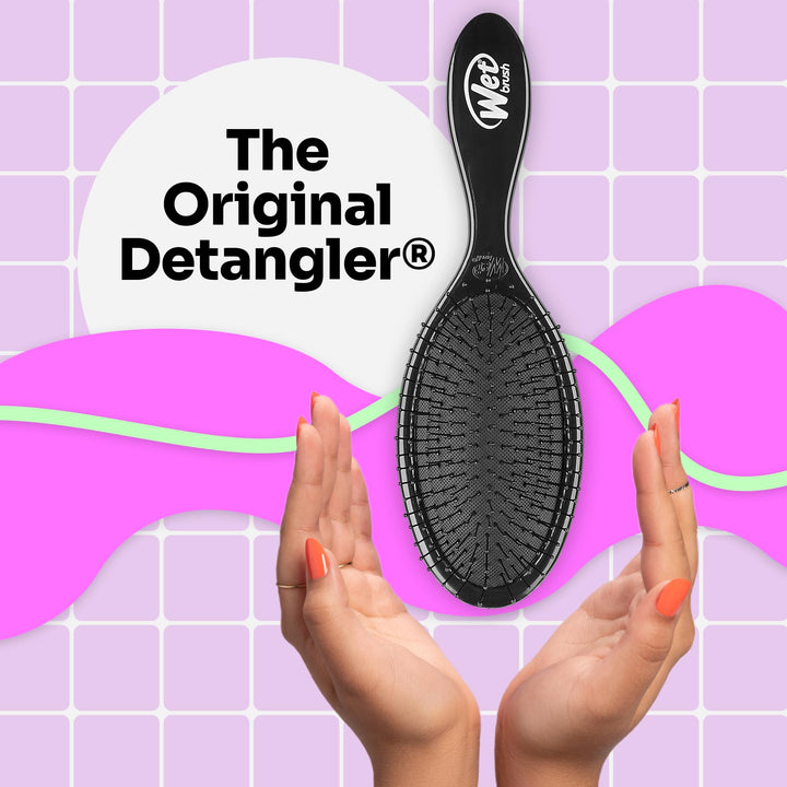 Wet Brush Original Detangler Hair Brush, Classic Black - Ultra-Soft IntelliFlex Bristles - Detangling Brush Glide Through Tangles With Ease For All Hair Types - For Women, Men, Wet & Dry Hair