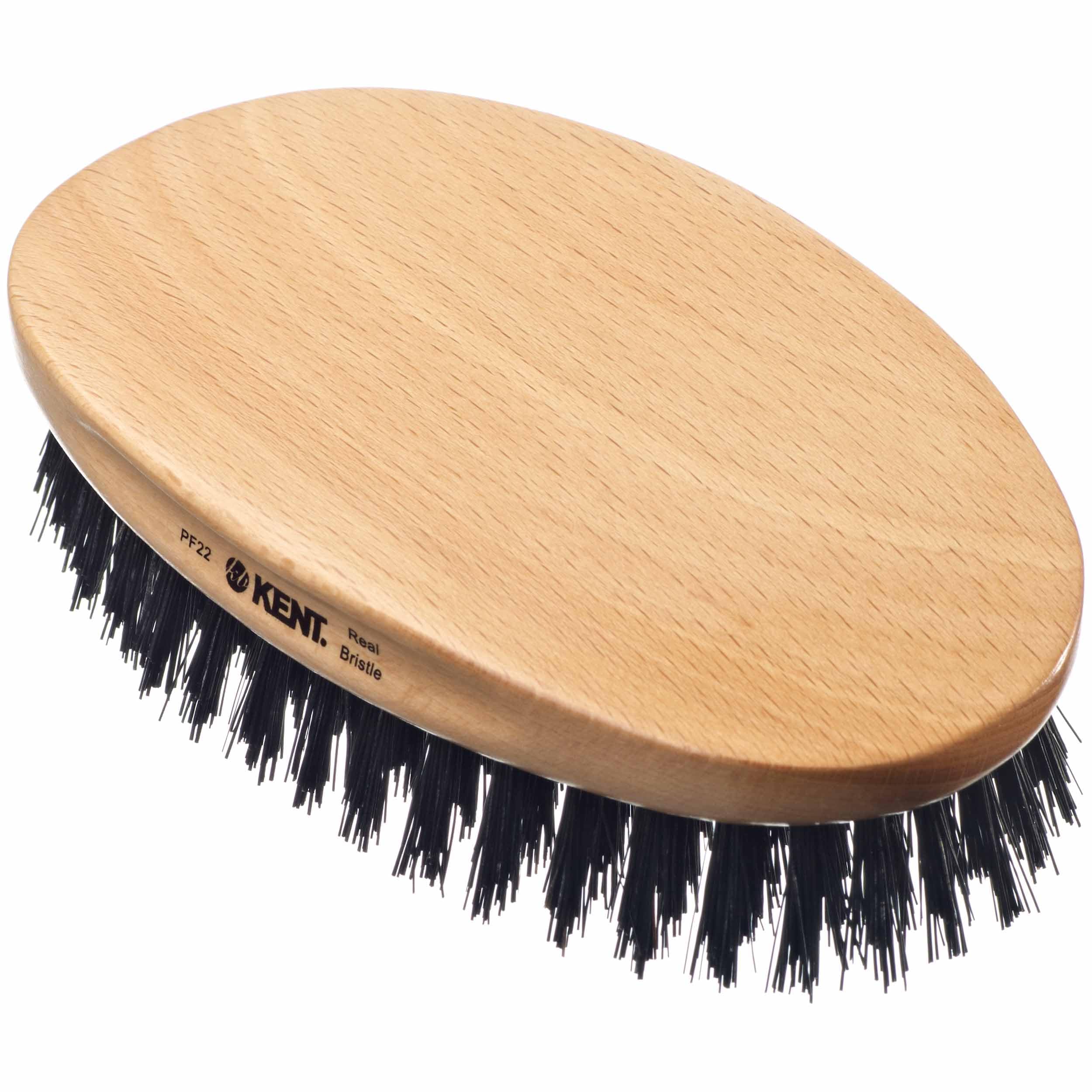 Kent PF22 Mens Military Natural Bristle Hair Brush