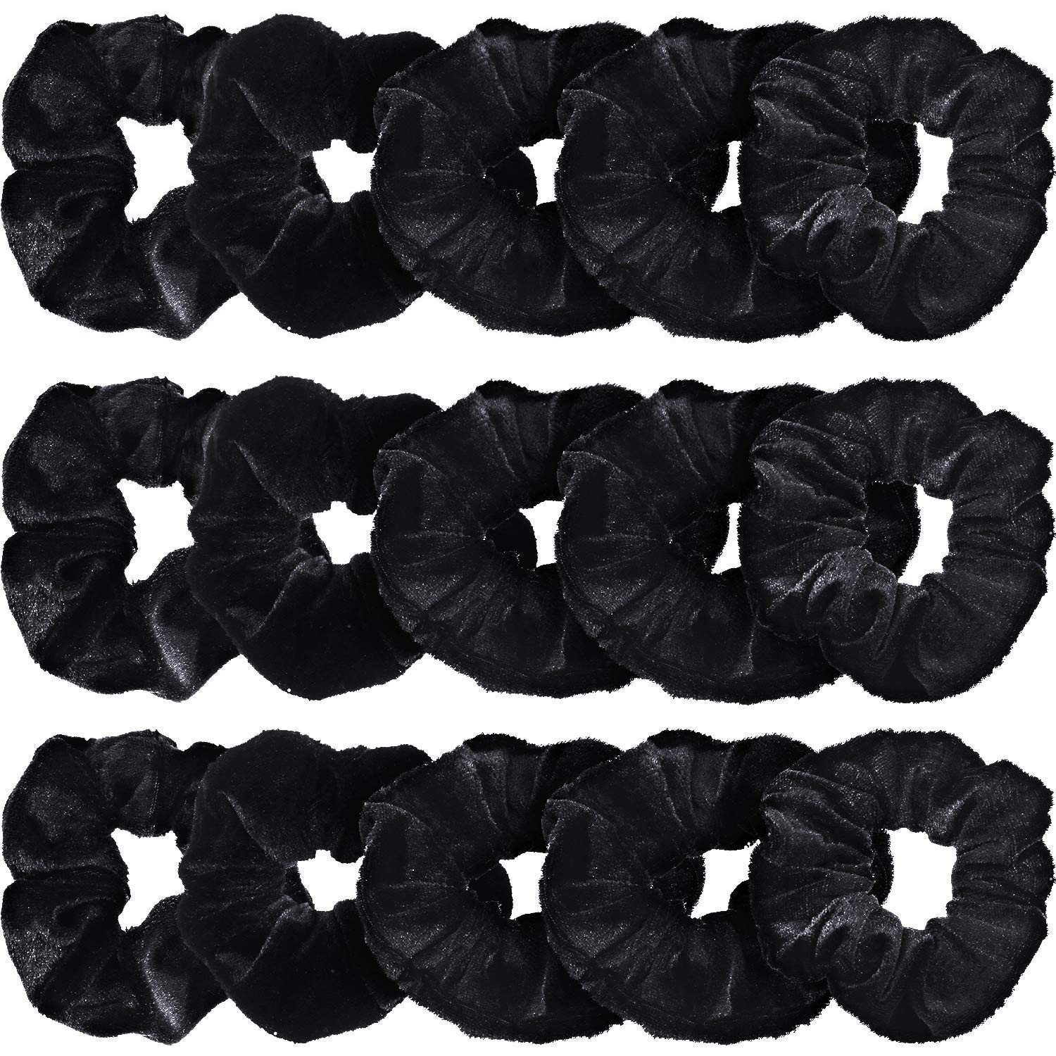 28 Pieces Hair Scrunchies For Hair, Women'S Velvet Elastics Scrunchy Bobbles Soft Hair Bands Hair Ties Black Ponytail Holder
