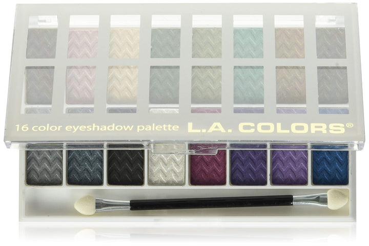 L.A. Colors 16 Color Eyeshadow Palette, Smoking, 27g