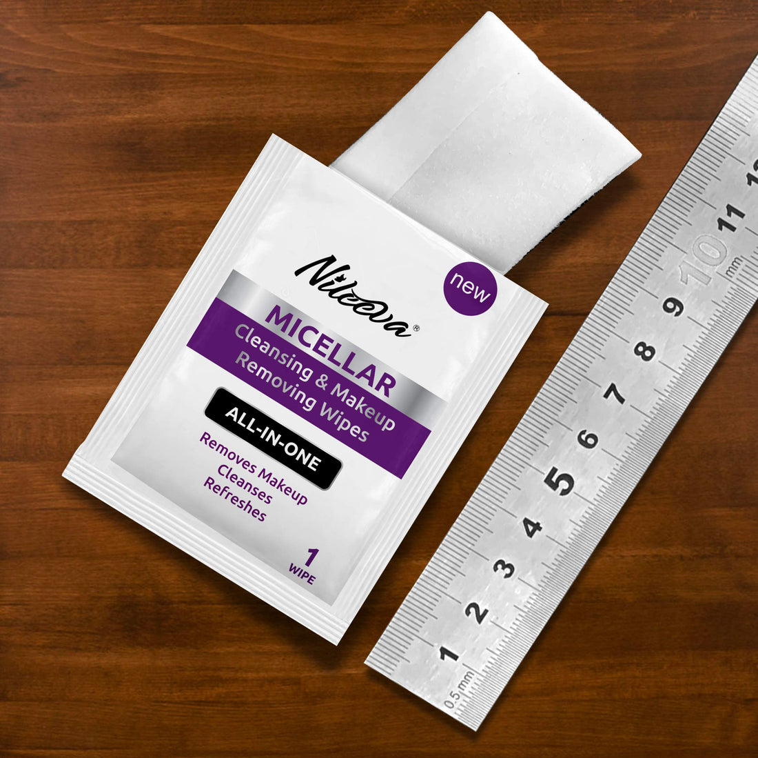 Nileeva Face Makeup Remover I Makeup Cleansing Wipes For Home, Travel or Hotels, Makeup Retail I SINGLE WIPES I Easy Dispensing Box For Hotels (50 Wipes)