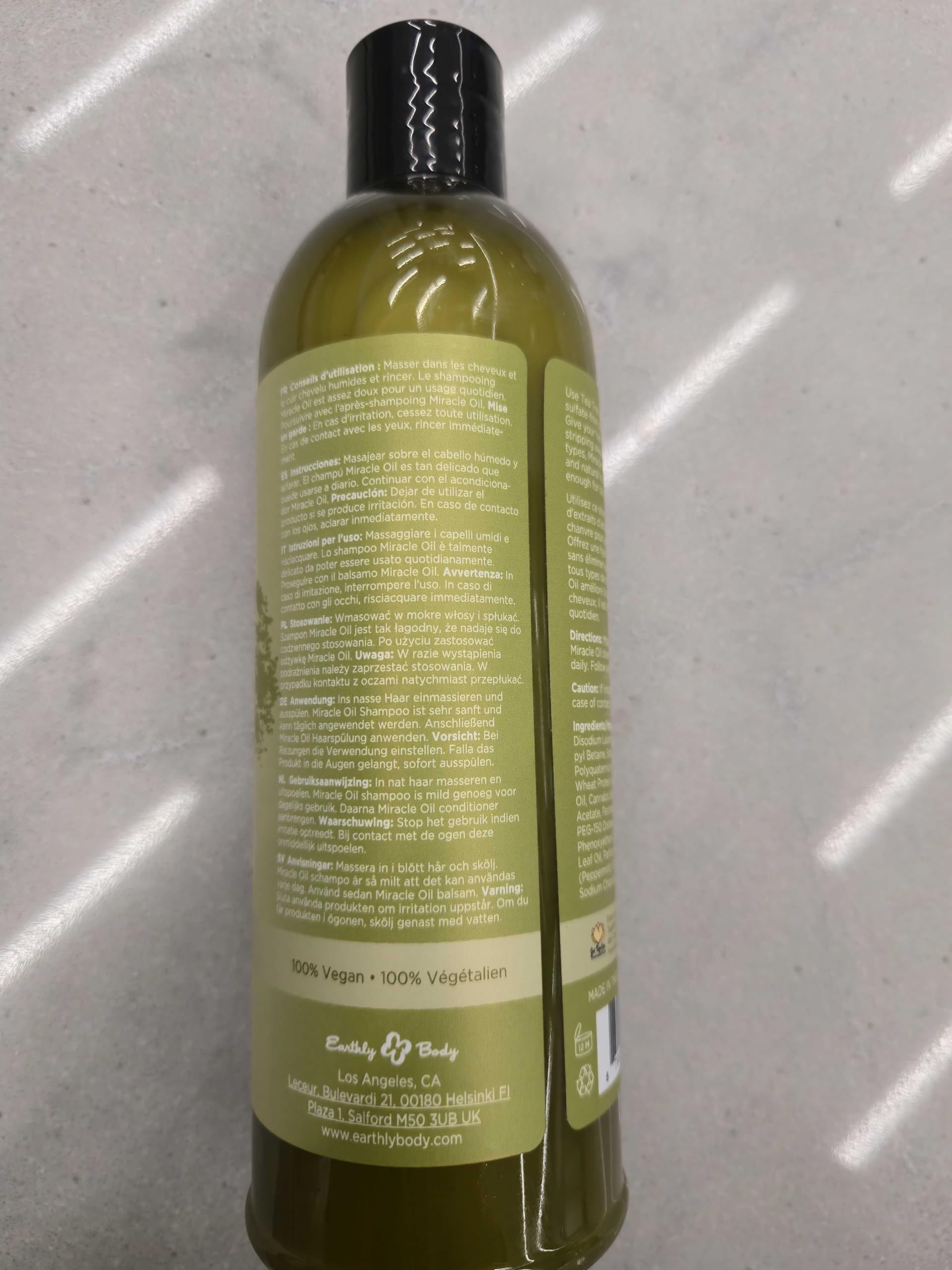 Earthly Body Miracle Oil Shampoo 16oz Tea Tree…