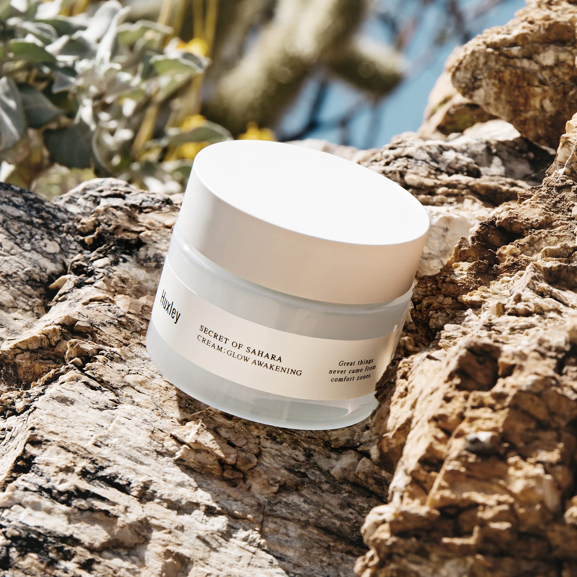 Huxley Secret of Sahara Cream Glow Awakening 1.69 fl. oz. | Korean Facial Cream | With B3 Niacinamide and Glutathione Complex for a Naturally Brighter Complexion