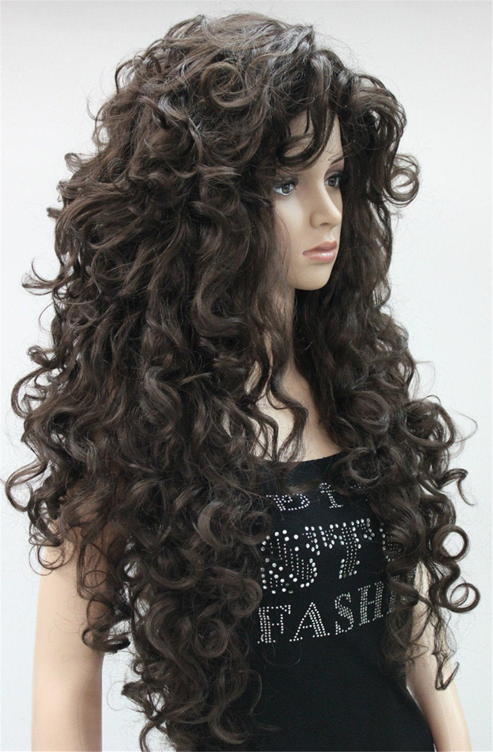 #6 Brown: Lydell Women'S Wig Black/Red-Brown Long Curly Hairstyles Hair Synthetic Full Wigs #6 Brown