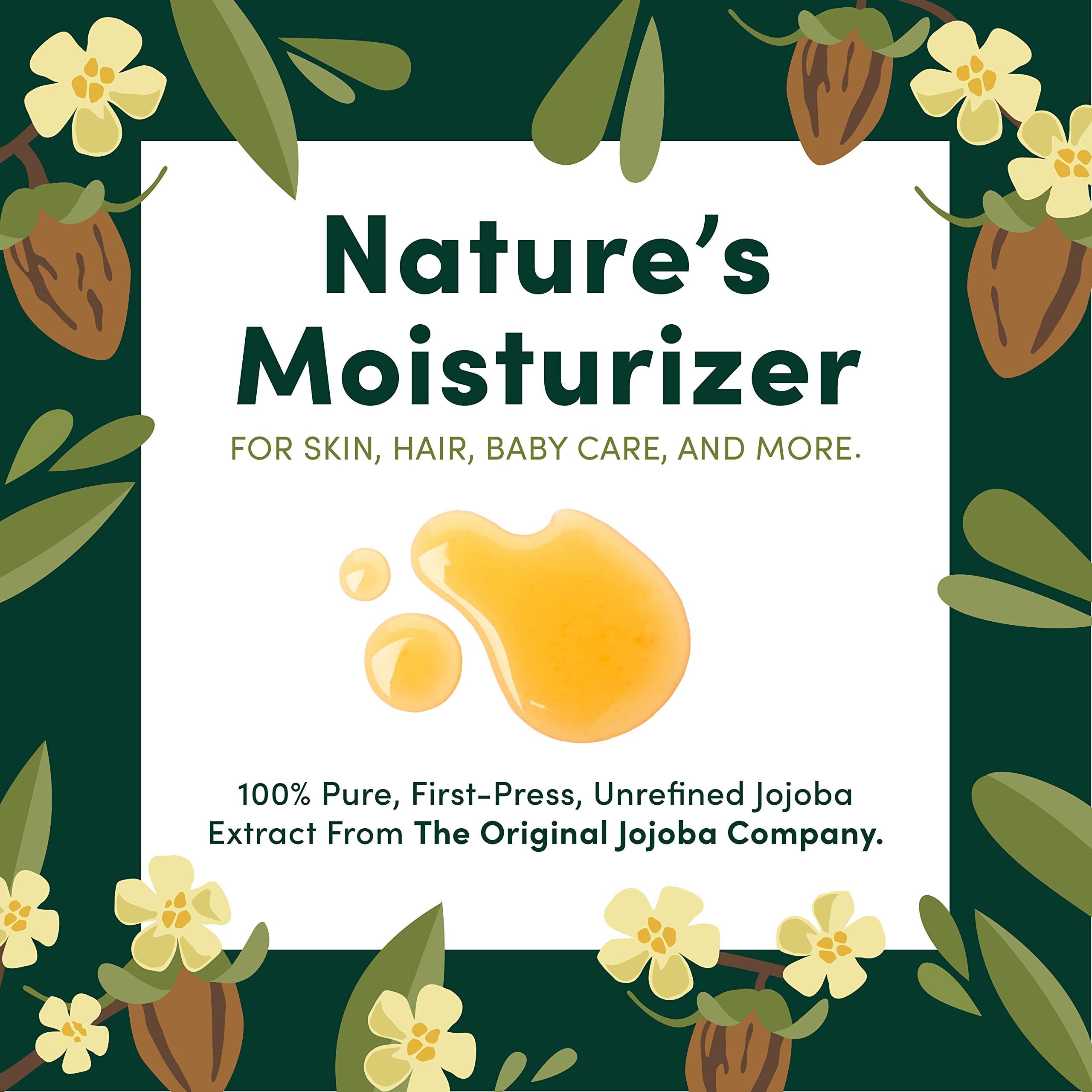 125Ml Usda Certified 100% Organic Hobacare Jojoba From The Jojoba Company