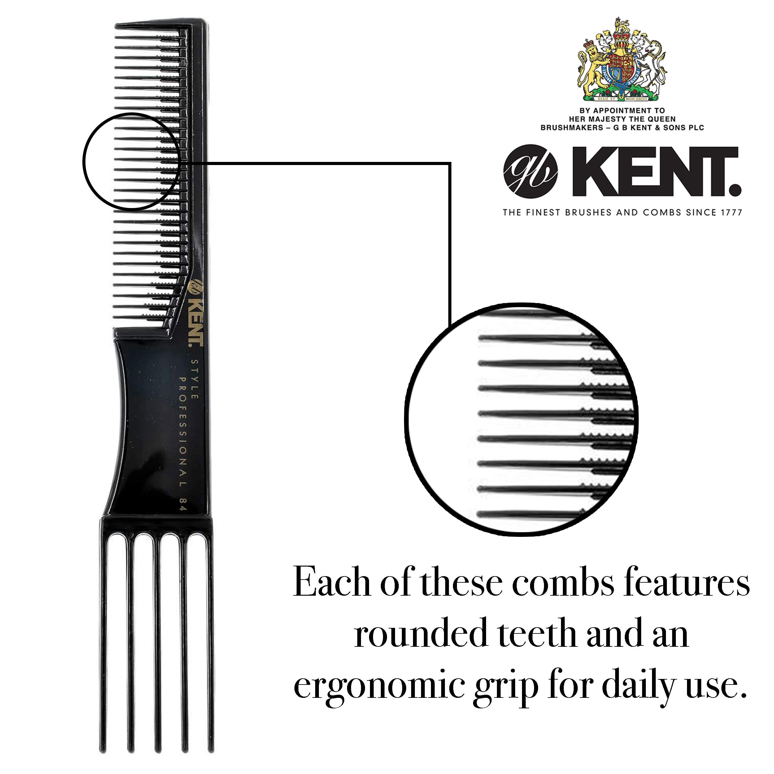 Kent Texturizing and Backcombing Comb, Black